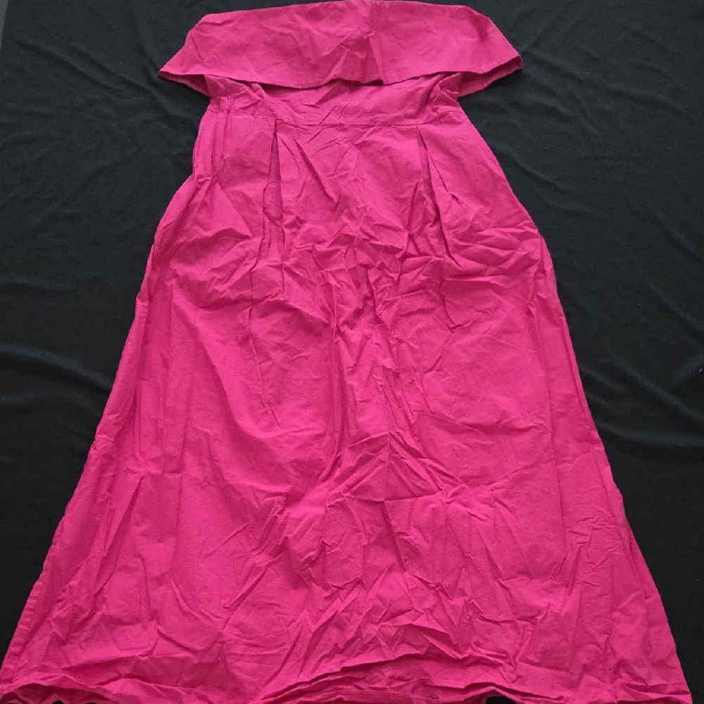 Strapless Pink Maxi Dress